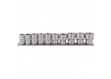 Socket Set on Metal Rail, 3/8&rdquo; Sq. Dr. (10 Piece)