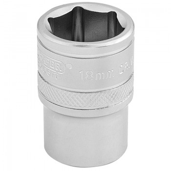 6 Point Metric Socket, 1/2” Sq. Dr., 18mm 6 Point Metric Socket, 1/2” Sq. Dr., 18mm