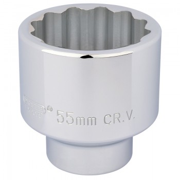 12 Point Socket, 3/4&rdquo; Sq. Dr., 55mm