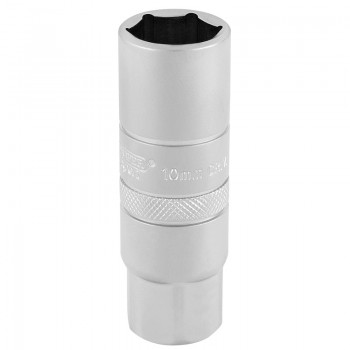 10mm Thread 6 Point Satin Chrome Spark Plug Socket, 3/8&rdquo; Sq. Dr., 16mm