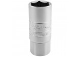 14mm Thread 6 Point Satin Chrome Spark Plug Socket, 1/2&rdquo; Sq. Dr., 21mm