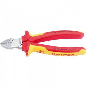 Knipex 14 26 160SB VDE Fully Insulated Diagonal Wire Strippers and Cutters Knipex 14 26 160SB VDE Fully Insulated Diagonal Wire Strippers and Cutters