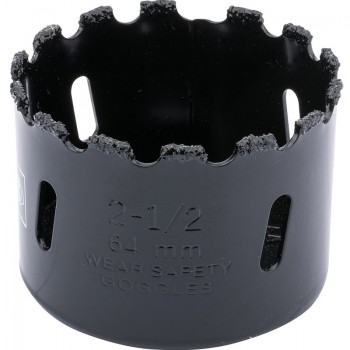 Tungsten Carbide Grit Hole Saw, 64mm