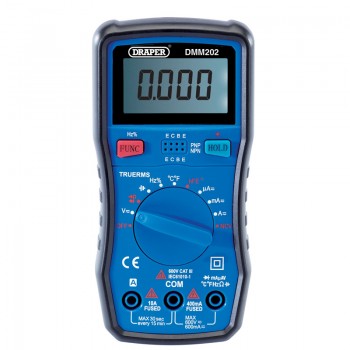 Auto-Ranging Digital Multimeter, 1 x Test Leads, 1 x Temp Probe Auto-Ranging Digital Multimeter, 1 x Test Leads, 1 x Temp Probe
