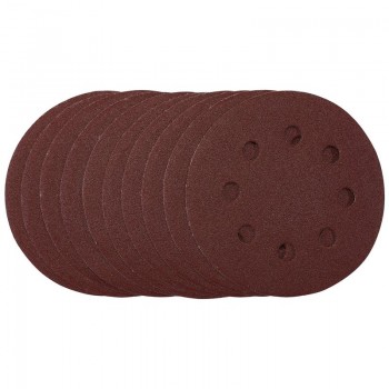 Sanding Discs, 115mm, 120 Grit, Hook & Loop (Pack of 10)