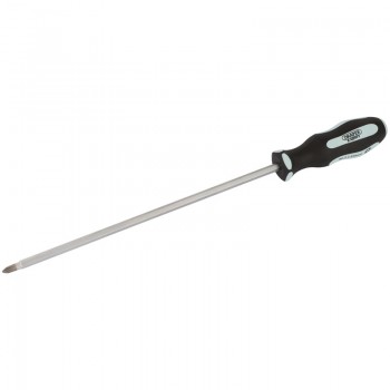 ’Pound Thru’ Cross Slot Soft Grip Screwdriver, No.2 x 250mm ’Pound Thru’ Cross Slot Soft Grip Screwdriver, No.2 x 250mm