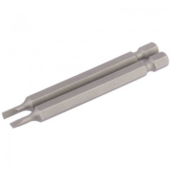 Plain Slot Insert Bit, 3mm, 1/4&rdquo; Hex, 75mm Long (Pack of 2)