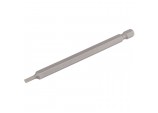 Plain Slot Insert Bit, 3mm, 1/4&rdquo; Hex, 100mm Long (Pack of 1)