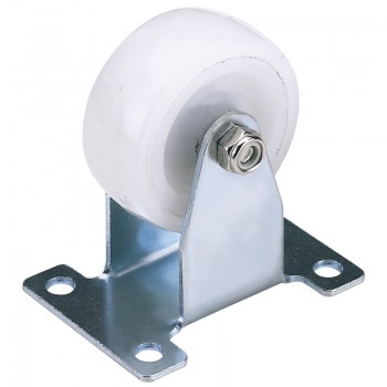 Fixed Plate Fixing Nylon Wheel, 75mm Diameter, S.W.L. 100kg