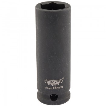 Expert HI-TORQ® 6 Point Deep Impact Socket, 3/8” Sq. Dr., 15mm Expert HI-TORQ® 6 Point Deep Impact Socket, 3/8” Sq. Dr., 15mm