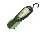 COB LED Work Light with Magnetic Back and Hanging Hook, 3W, 200 Lumens, Green, 3 x AA Batteries Supplied