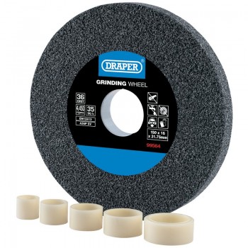 Aluminium Oxide Bench Grinding Wheel, 150 x 16mm, 36 Grit